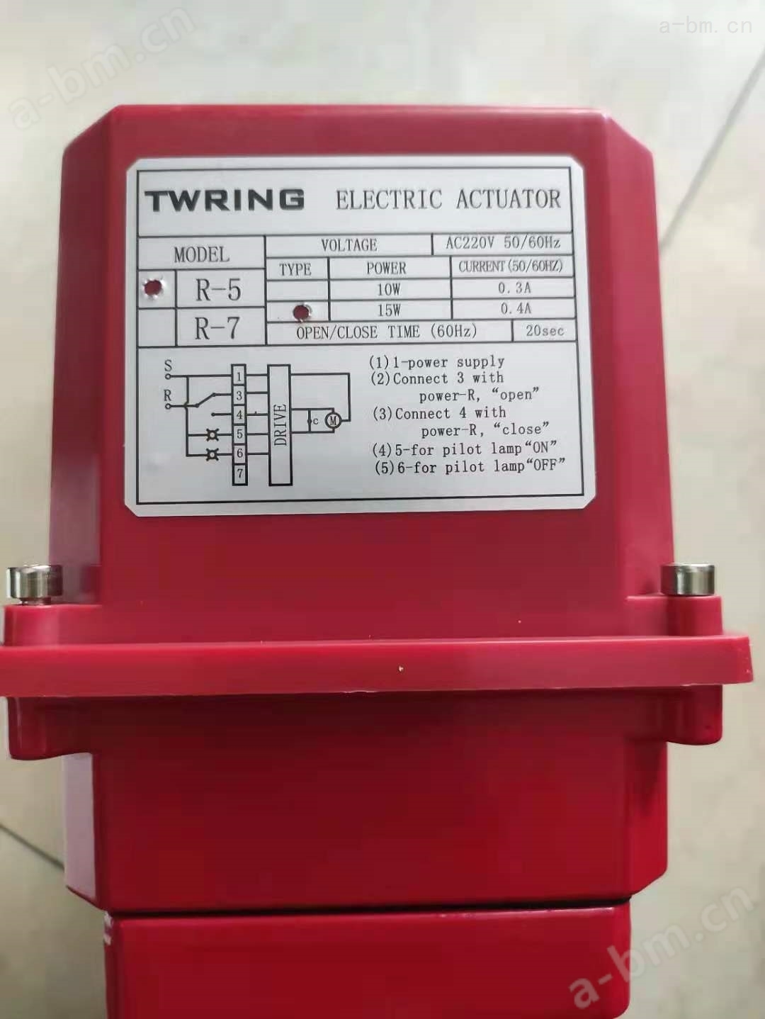 中国台湾TWRING电动球阀 R-5/R-7电动执行器