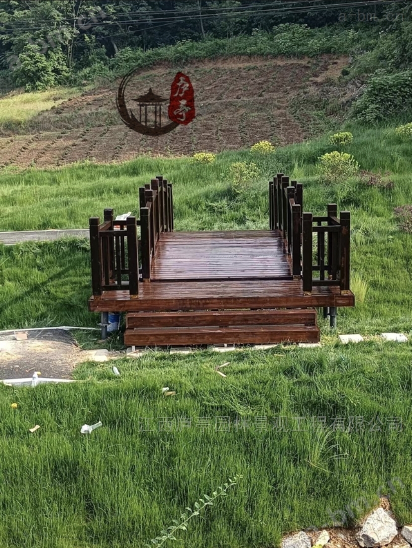 九江防腐木景观木桥厂家 景区仿古小木桥