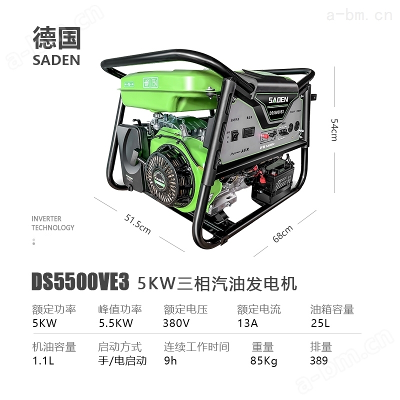 萨登品牌三千瓦单相汽油发电机